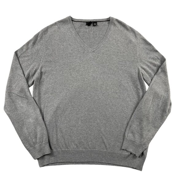 Hugo Boss Other - Hugo Boss Sweater Mens Large Grey Midler VNeck Regular Fit Pullover